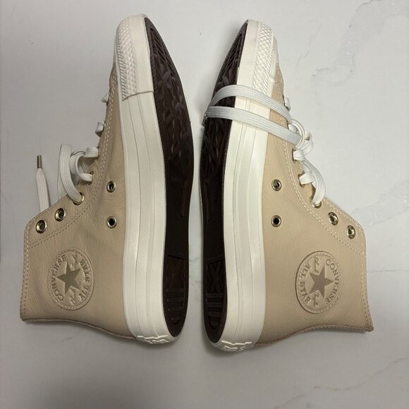 NEW Converse All Star Chuck Taylors Women’s Shoes Light Gold Sz 6.5 Streetwear - Picture 7 of 11